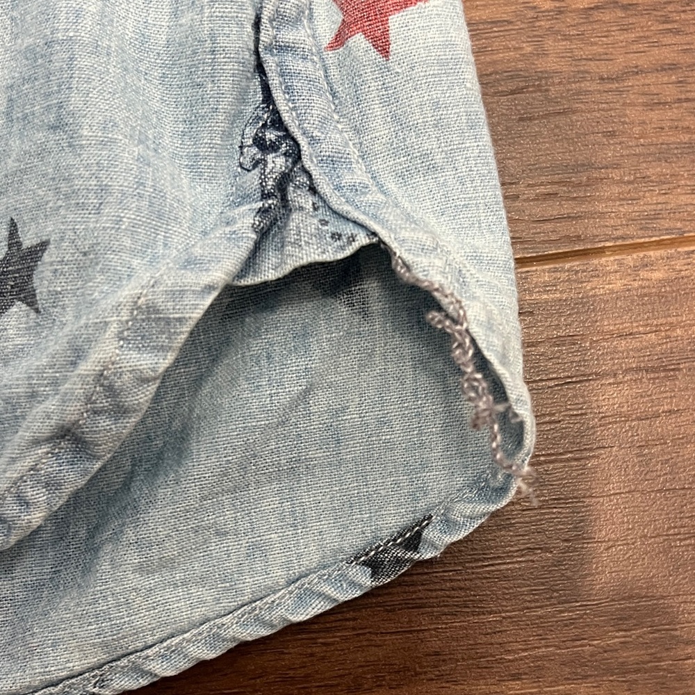 RRL Ralph Lauren "American Liberty" Indigo Chambray Camp Shirt Medium - Picture 5 of 11